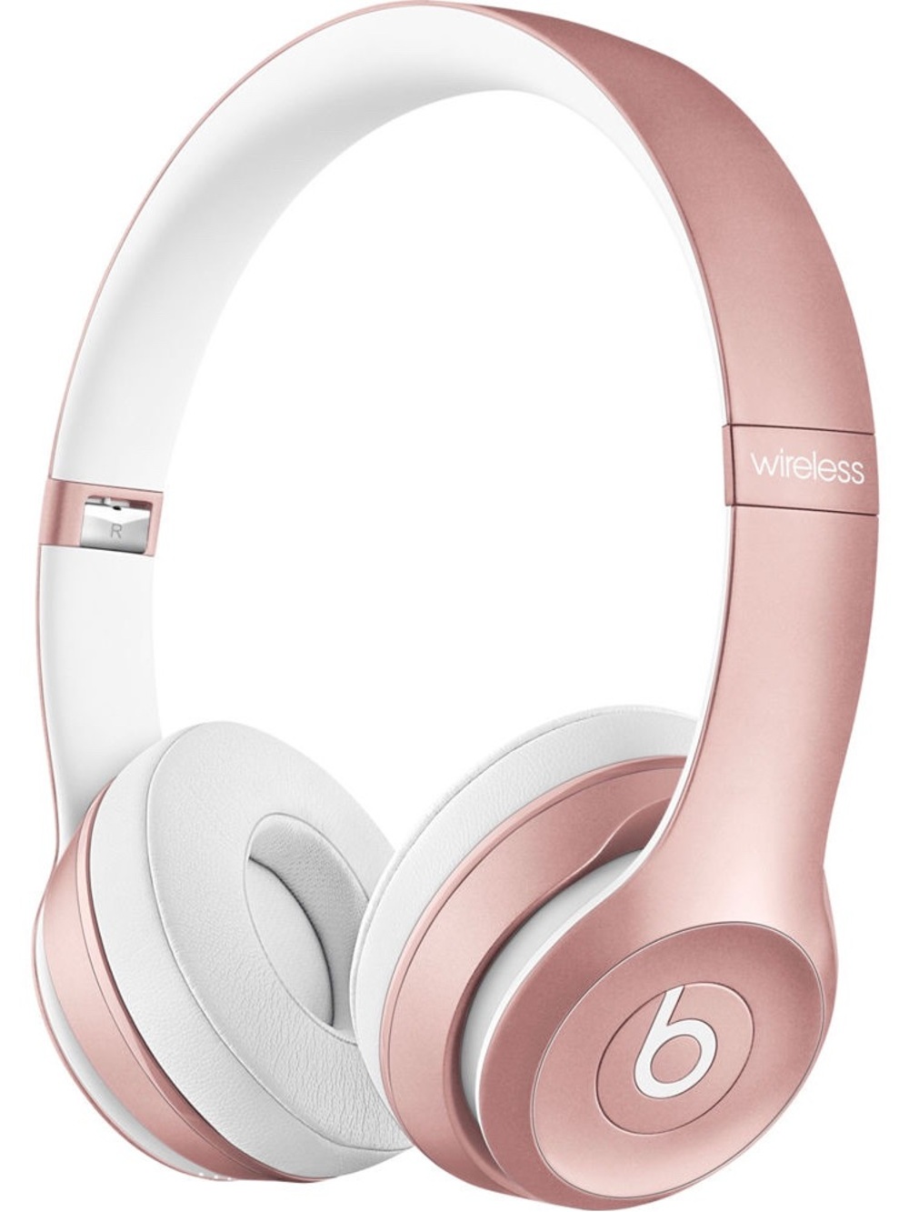 Beats Solo2 Wireless Headphones Rose Gold White With Case